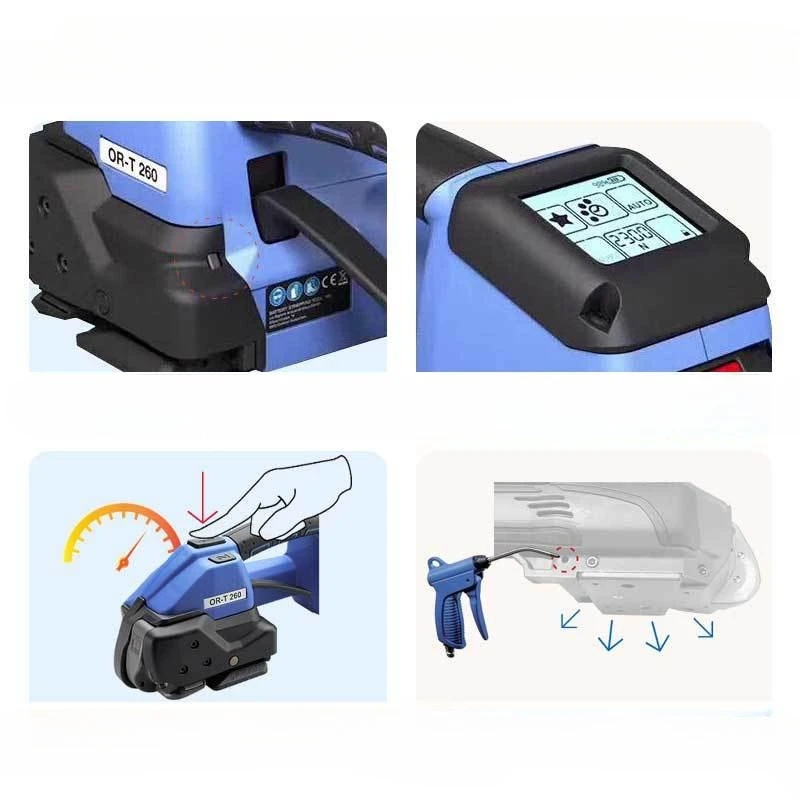 ORGAPACK Hand‑Held Automatic Strapping Machine, ORT‑130/260/450 Electric Plastic‑Steel Belt Baler for Logistics Industry
