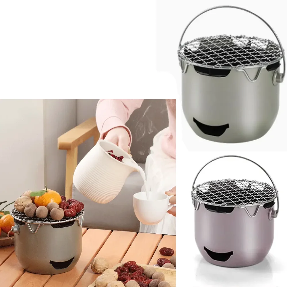 

A mini charcoal stove - for grilling and brewing tea. Suitable for multiple scenarios such as outdoor camping, picnicking, etc