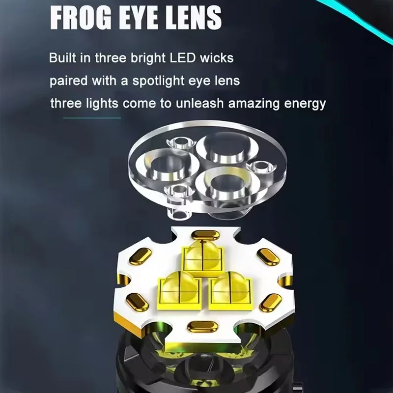 Super Bright Mini LED Flashlight - USB Rechargeable Zoom Fishing Lantern with 3 Lighting Modes