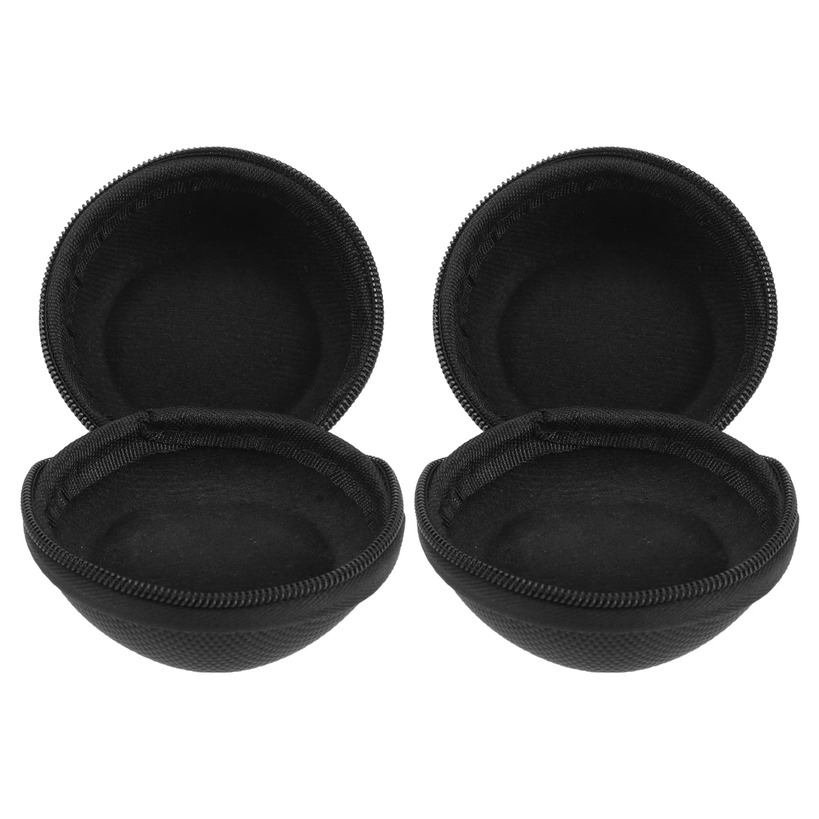 

2Pcs Round Watch Case Oxford Cloth Shockproof Portable Travel Storage Box for Watches Jewelry Display Tool