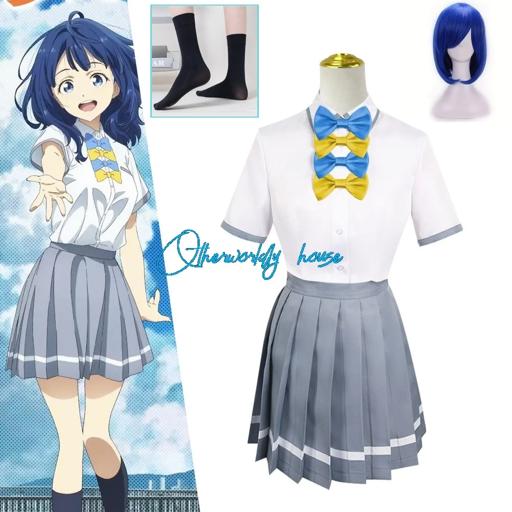 

Yanami Anna Cosplay Costume Anime Too Many Losing Heroines Costume Wig Socks Anna JK School Uniform For Young Girls