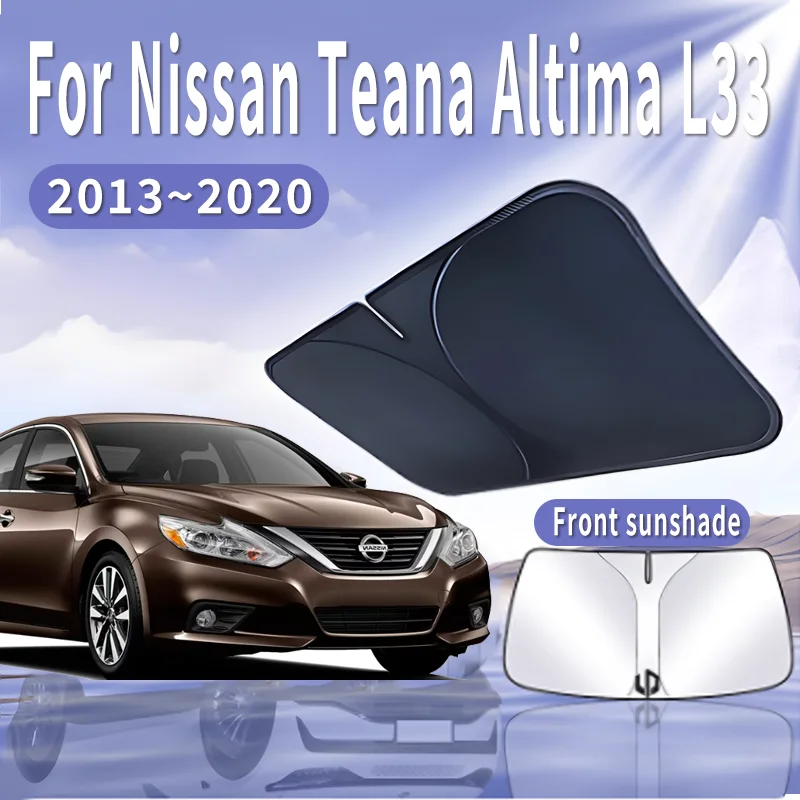 Foldable Car Sun Visor For Nissan Teana Altima L33 2013~2020 Front Windshield Sunshade Heat Insulation Summer Auto Accessories