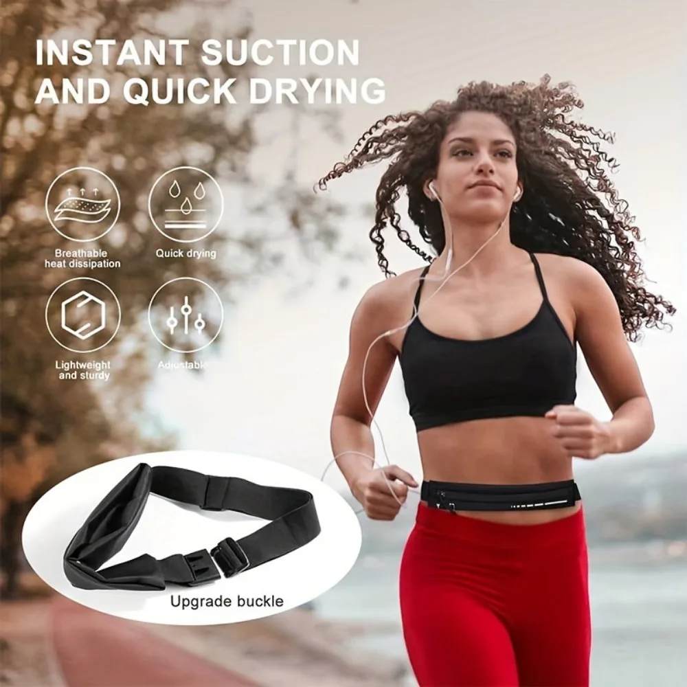 1pc Stay Stylish, Stay Safe: Men's and Women's Ultra Thin Running Waist Bag