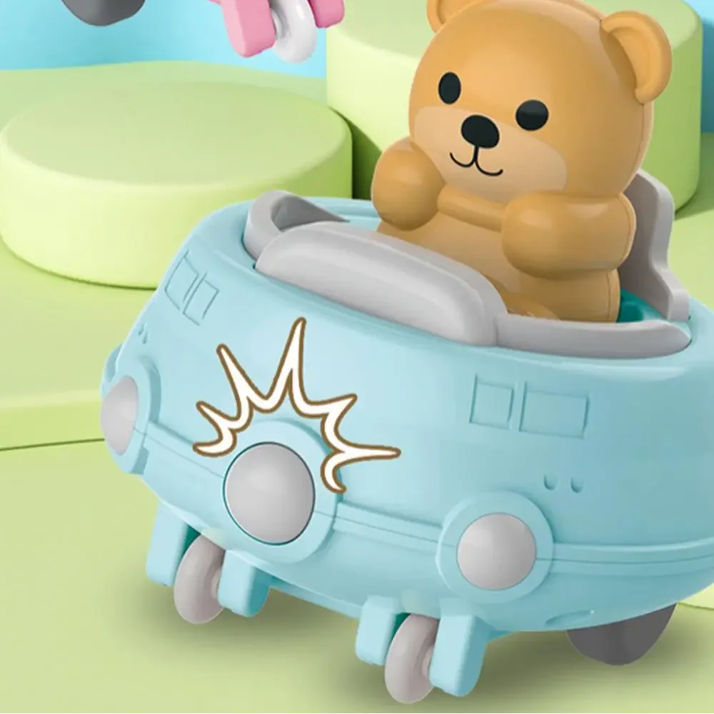 キッズアニマルバンパーカー男の子と女の子早期教育かわいいパンダクマタイガーおもちゃの車子供の誕生日プレゼントプルバックカーギフト