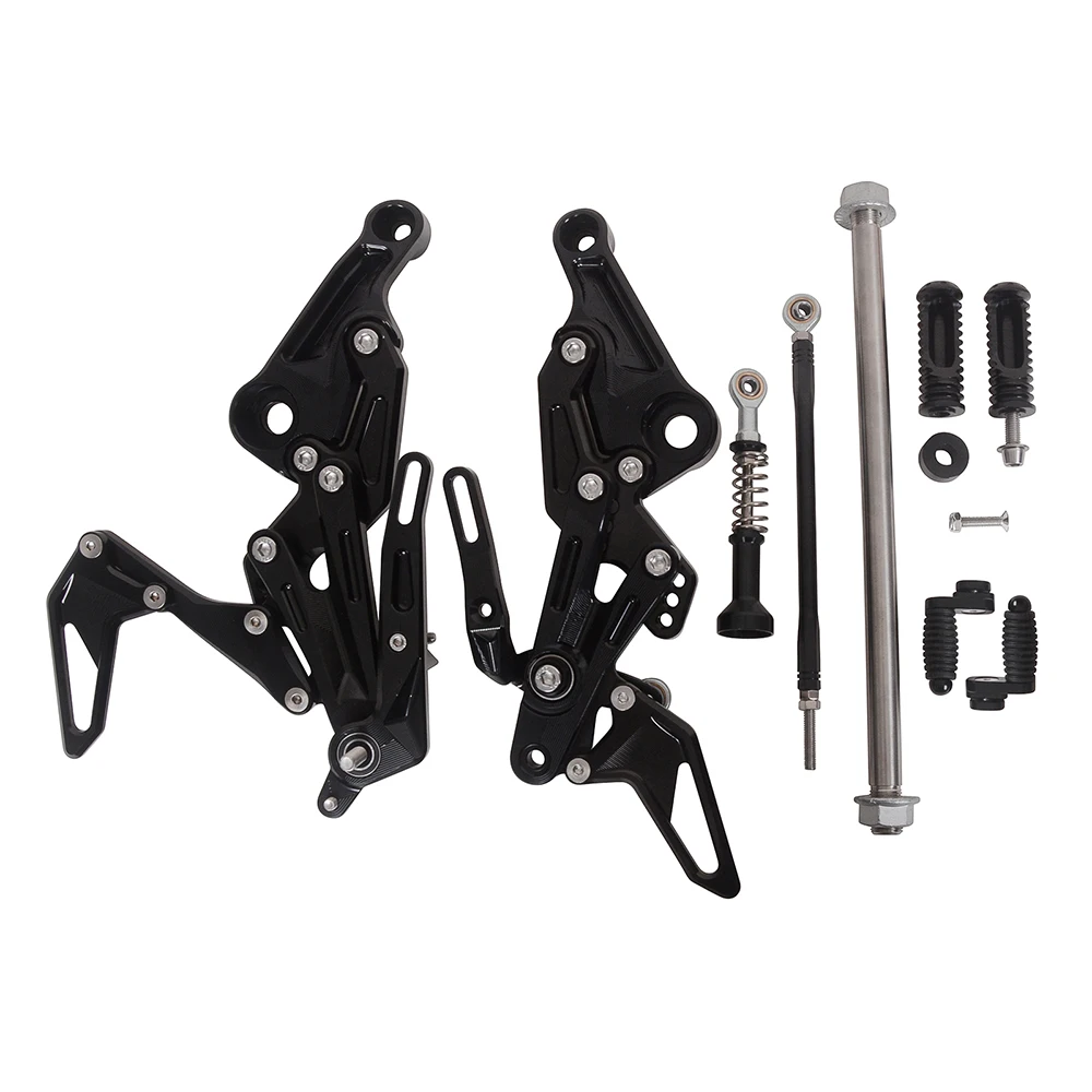 Motorcycle rear set black, silver, gold RS660