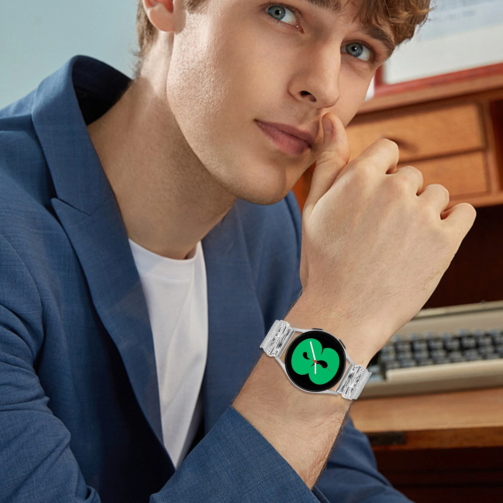Ремешок из нержавеющей стали Milan 20 мм для Samsung Galaxy Watch 7/6/5/4 44/40 мм, универсальный ремешок-браслет для часов Huawei GT 2-2e-pro