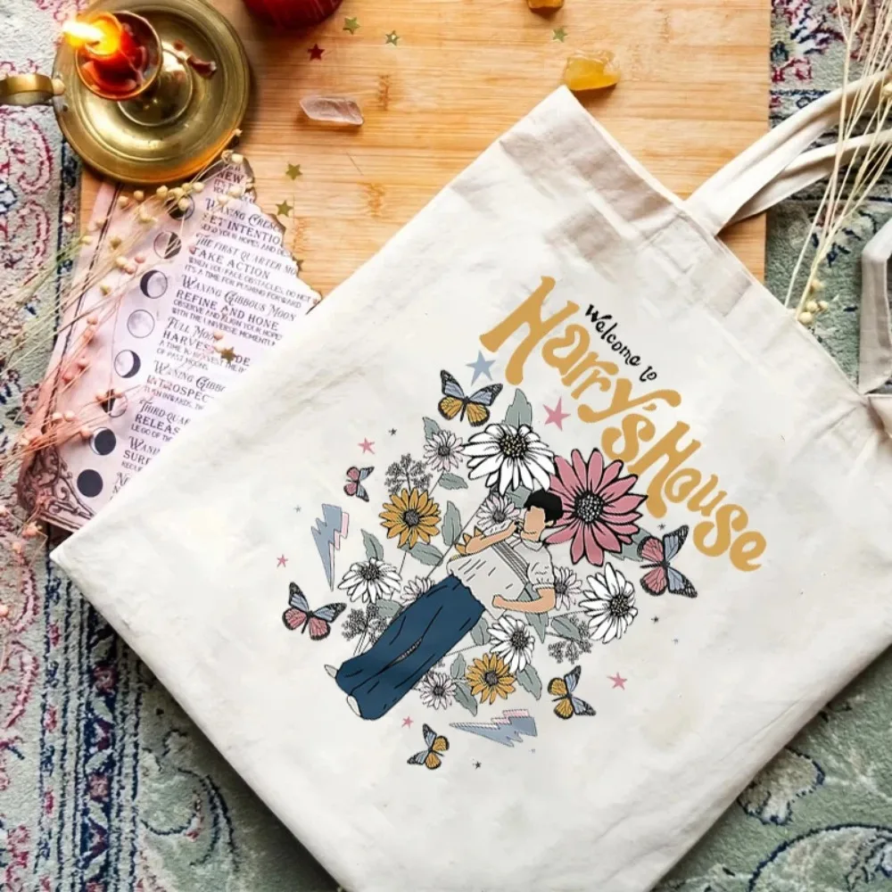 

1pc Vintage Harry House Pattern Canvas Shoulder Tote Bag Handbag & Shopping Gift Bag School Bag Perfect for Outdoors Travel Gift