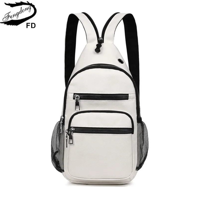 Fengdong women small backpack chest bag sling messenger bags female sports bag mini travel bagpack crossbody bag girl back pack