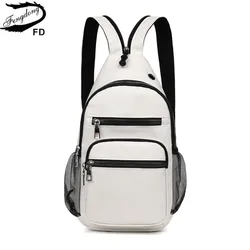 Fengdong women small backpack chest bag sling messenger bags female sports bag mini travel bagpack crossbody bag girl back pack