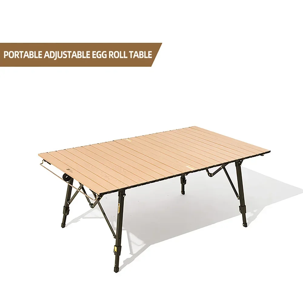 Outdoor Camping Aluminum Alloy Foldable Table Roll up Table Outdoor Folding Lightweight Portable Picnic Fishing Beach Desk