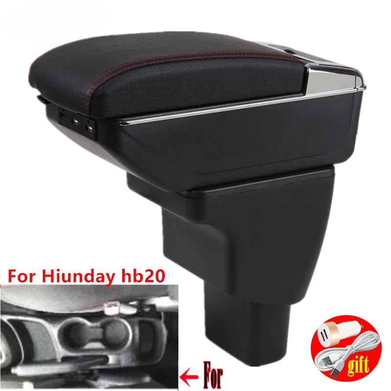 

For Hyundai hb20 car Armrest box Interior Parts center console modification accessories with USB