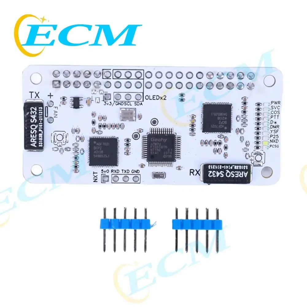 MMDVM Mini HS Dual Hat Duplex Hotspot Board Buil-in Antenna UHF VHF Support P25 DMR YSF Zero W 0W 2W 3B+ 4B 4B+ for Raspberry Pi