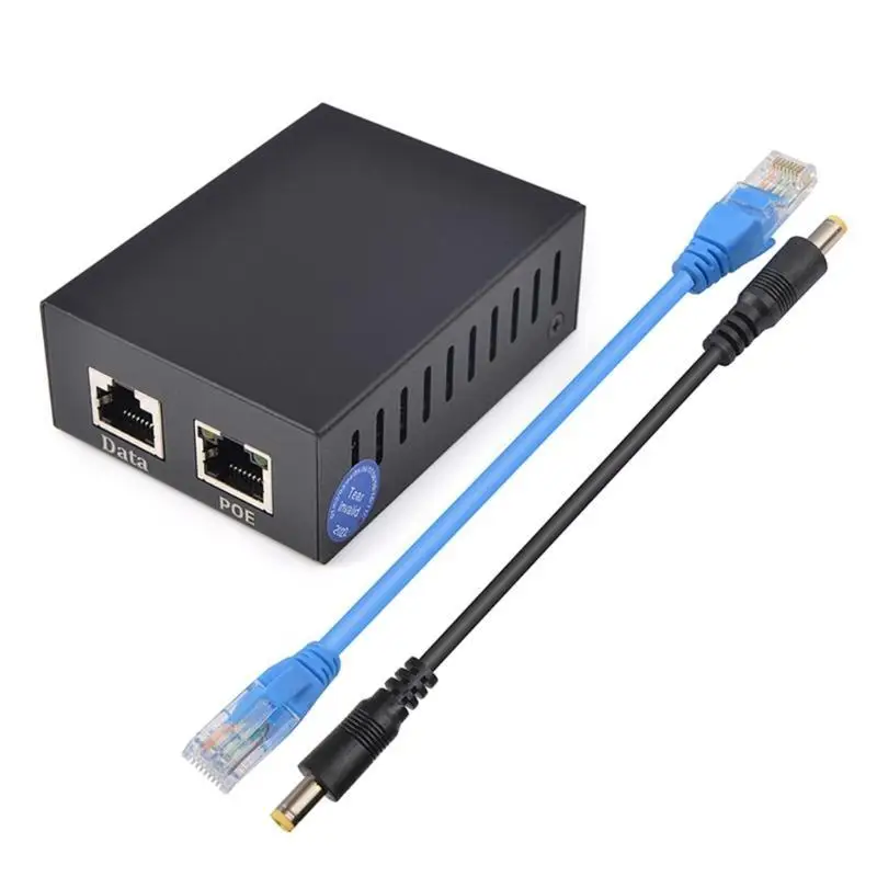 652F POE Separator POE Splitter Metal Case 12V 5A 10/100/1000Mbps RJ45 Power Supply