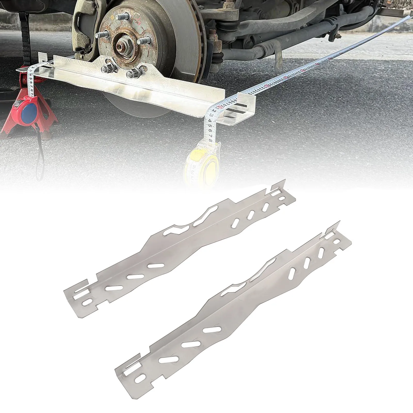 

Wheel Alignment Tool Plate Easy Install High Efficiency Toe Alignment Tool Kit Stainless Steel 1 Pair 2 Tape for Sedan for SUV