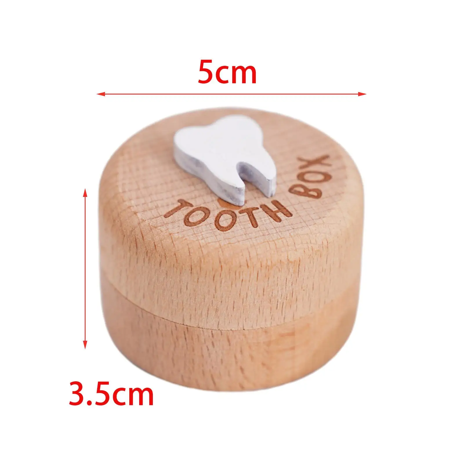صندوق تذكار مخصص لأسنان الأطفال منظم تخزين الأسنان الخشبية لذاكرة الأطفال وهدايا حديثي الولادة #6