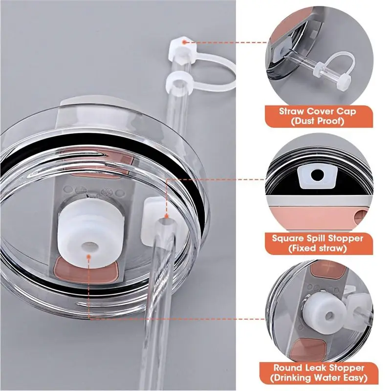 جديد 18 قطعة سيليكون تسرب سدادة مجموعة غطاء القش تسرب سدادة ل Quencher H2.0 Flowstate بهلوان 40 أوقية 30 أوقية #1