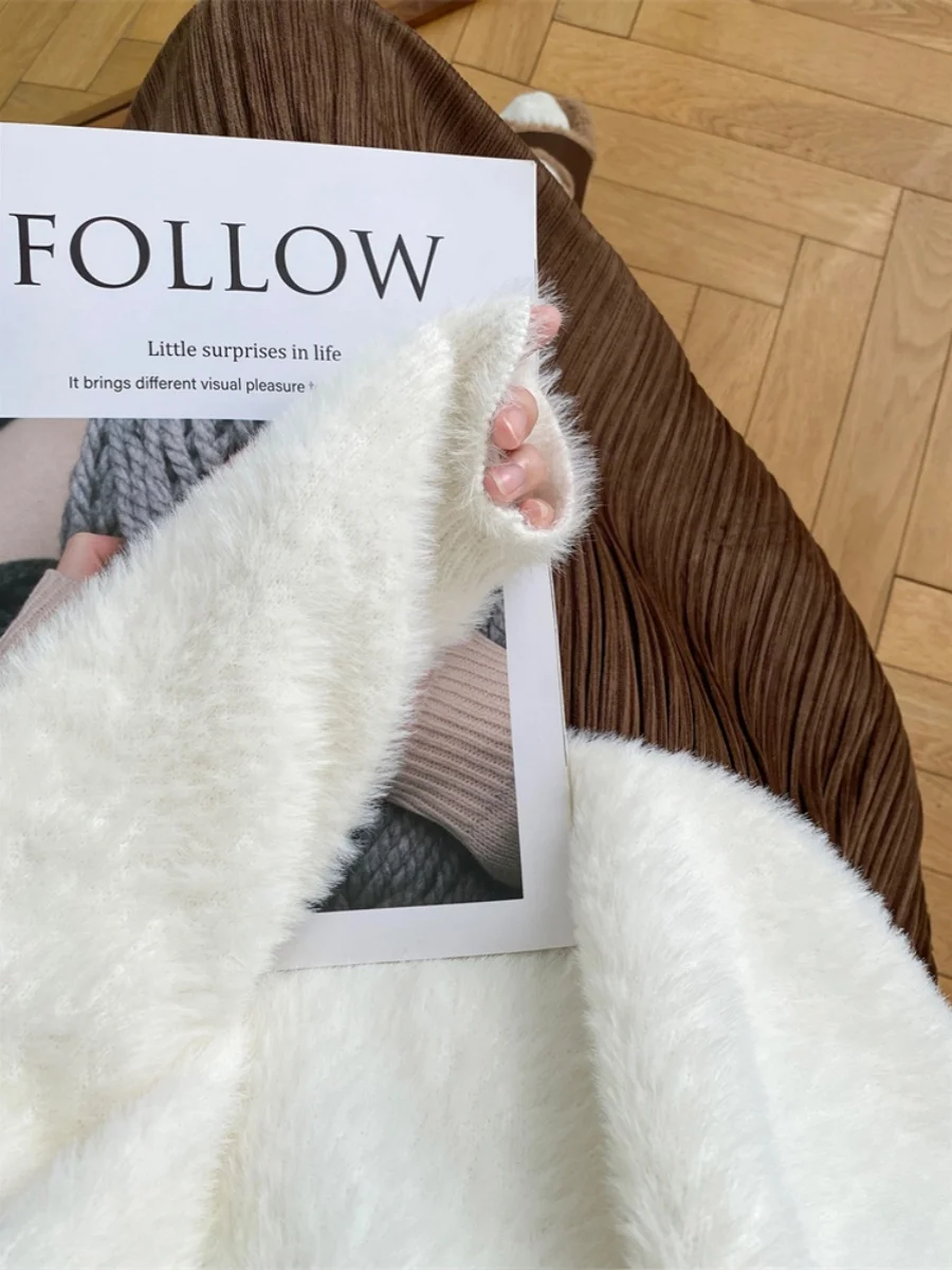 

Soft Touch Milk Bread Smell Suede f High Collar Sweater Overhead Women's Clothing Young Girls' Clothes Long Sve Regular...