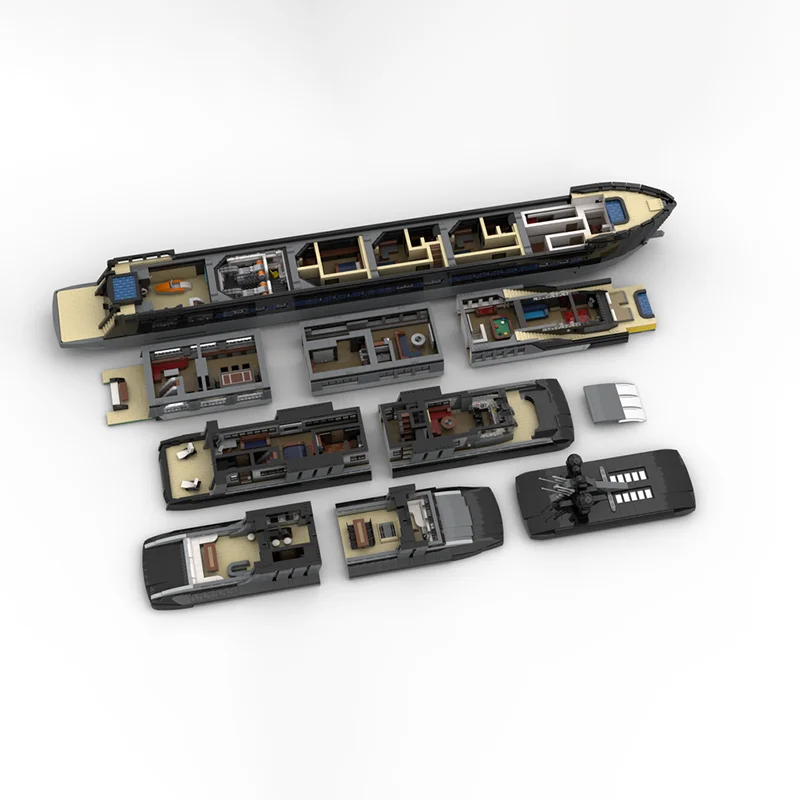 Moc Mattoni da costruzione Grande modello di yacht di lusso Tecnologia Modulare Famoso modello di nave Blocchi Regalo Giocattolo di Natale Set fai da te Assemblaggio