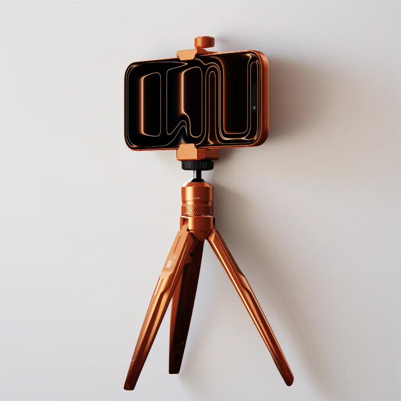 Aluminum Alloy Mini Tripod with Self Locking Phone Clip for IPhone 17/16 Promax,1/4