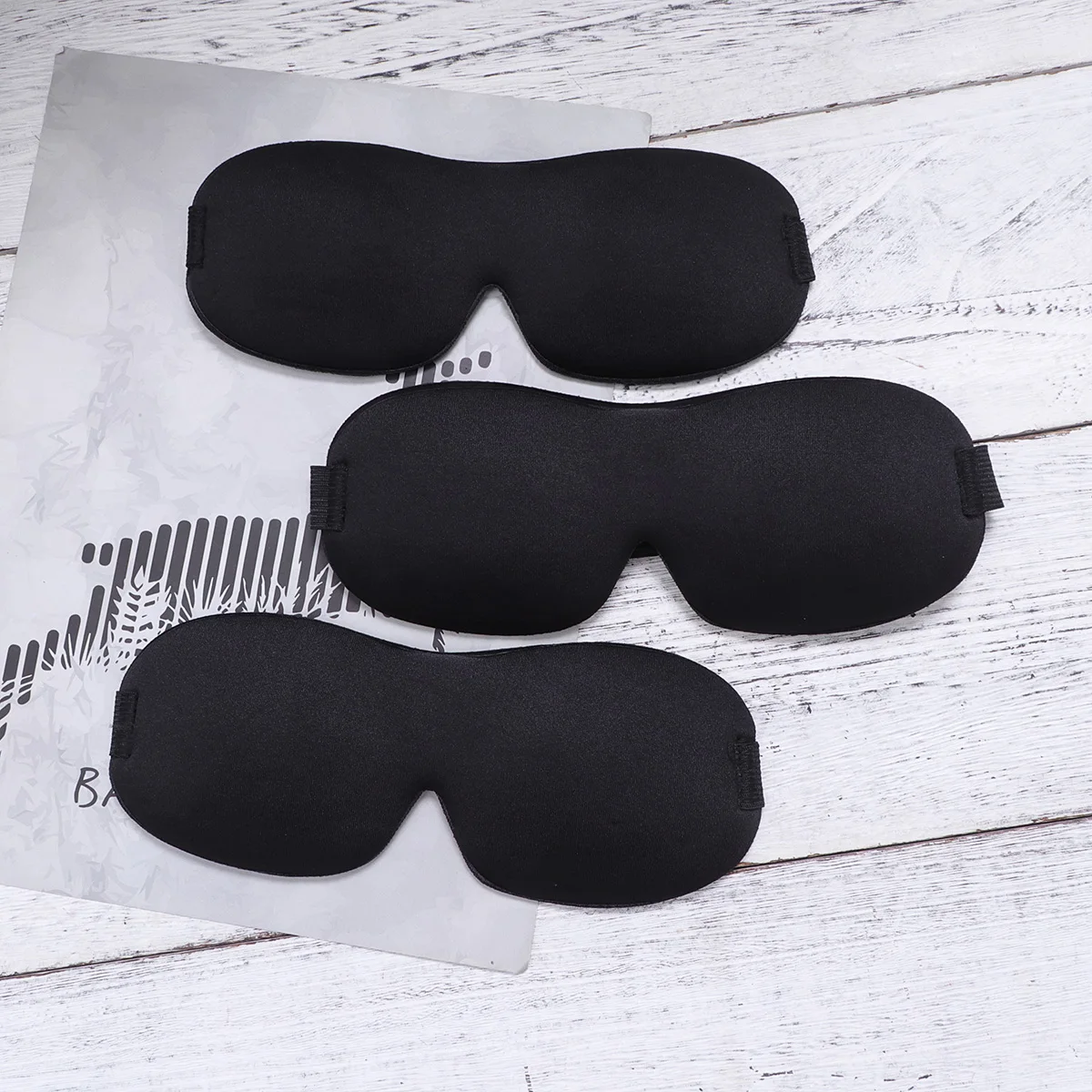 

3Pcs 3D Contoured Eye Masks Black Lightweight Comfortable Sleep Mask for Sleeping Travel Work Naps No Pressure on Eyes