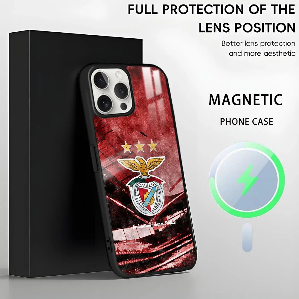 Sport L-Lisboa e Benficas Phone Case For iPhone 16 15 14 13 12 11 Pro Max Plus Mini Magnetic Magsafe Wireless Charging Cover