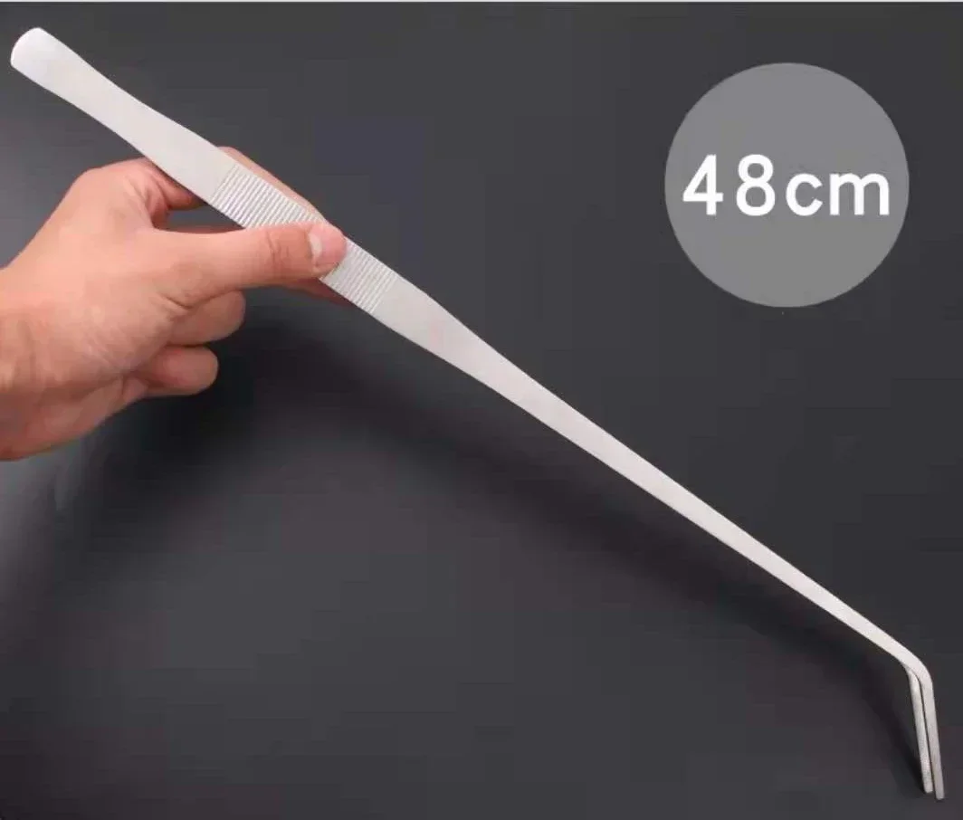48 cm Edelstahl Pinzette Aquarium Wasserpflanzen Aquarium Werkzeug Wasser Anlage Gebogene Zange Vögel Reptil Fütterung Zange