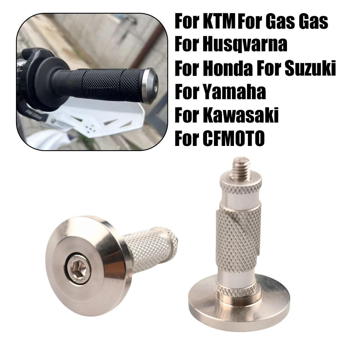 

Motorcycle Handlebar Grips Cap Plugs Bar End For KTM EXC Enduro Husqvarna Yamaha Honda Kawasaki Suzuki GasGas Ducati CFMOTO