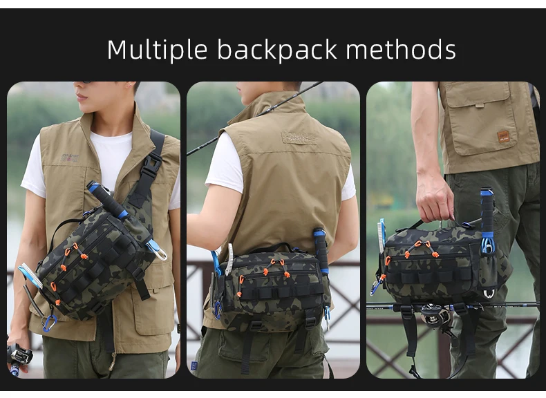 Angeln Brust Taille Tasche Taktische Outdoor Reise Sport Angeln Locken Taschen Jagd Camping Wandern Radfahren Pack Molle Rig Beutel – Detail 9