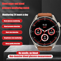 Blood Glucose Watch Heart Rate Blood Pressure Blood Oxygen Temperature Monitoring Health Sports Waterproof Non-Invasive Glucose