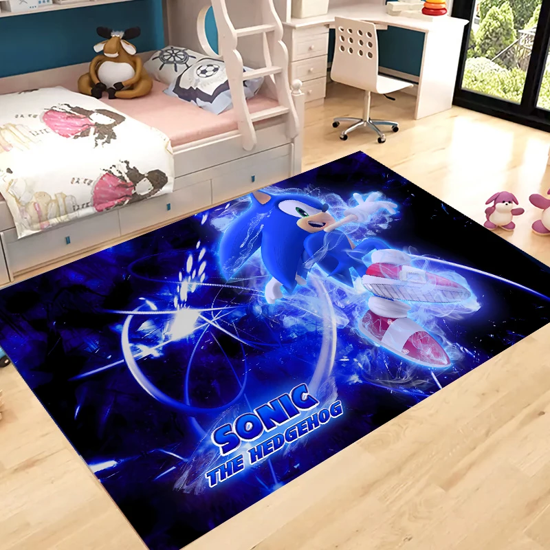سونيكس الفانيلا السجاد أنيمي المضادة للانزلاق الحصير الكرتون المطبخ غرفة المعيشة باب حمام مستطيل ممسحة ديكور المنزل الاطفال هدية