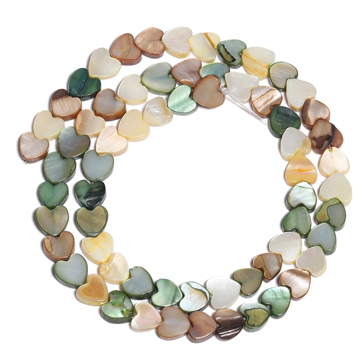 6 مللي متر الحب القلب الطبيعي المياه العذبة شل الخرز الأصفر الأخضر أم حبات اللؤلؤ لصنع المجوهرات أساور يدوية اكسسوارات #4