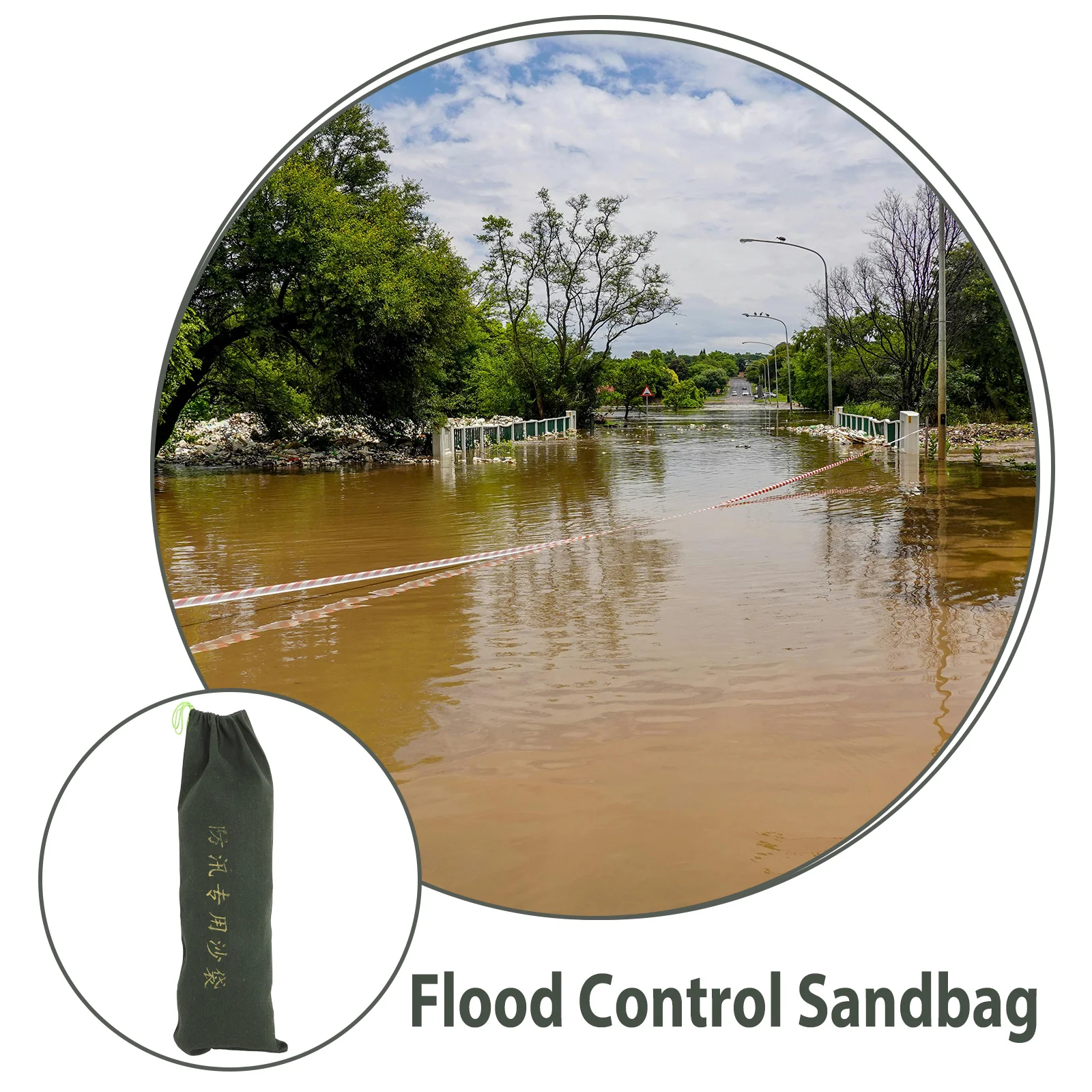 Sac de sable pour contrôle des inondations, 2 pièces, toile épaisse robuste, absorbant, activé par l'eau, pour maison, Garage, sous-sol, urgence réutilisable