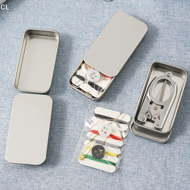 AttireTrove7Pcs Portable Mini Sewing Box Household Sewing Kit With Scissors Needle Threader Sewing Repair Tools