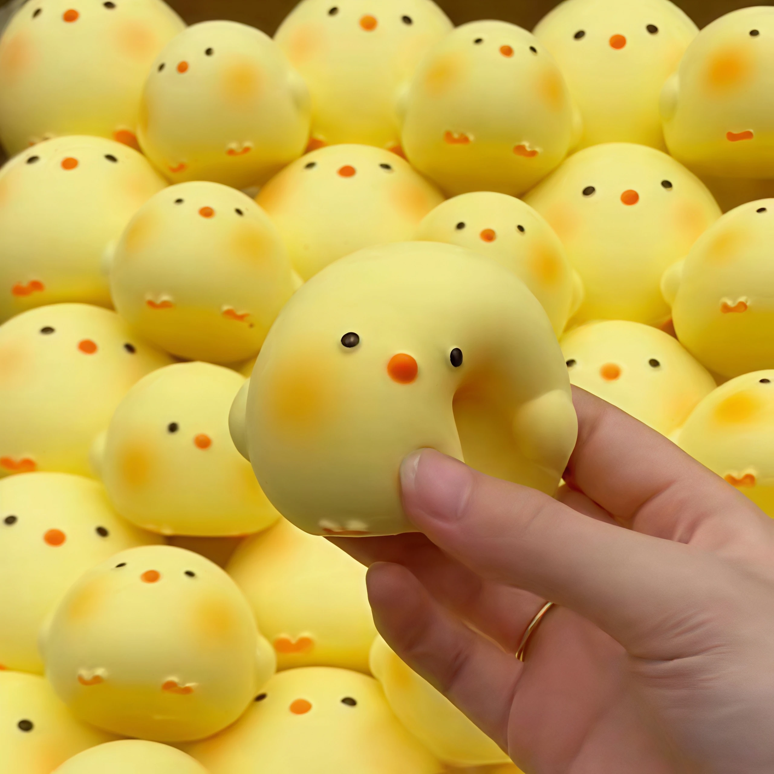 1PC Kawaii Yellow Chick Mochi Squishy Stress Relief Toy PU Foaming Slow Rising Decompress Pinching ASMR Anti Stress Gift - view 4
