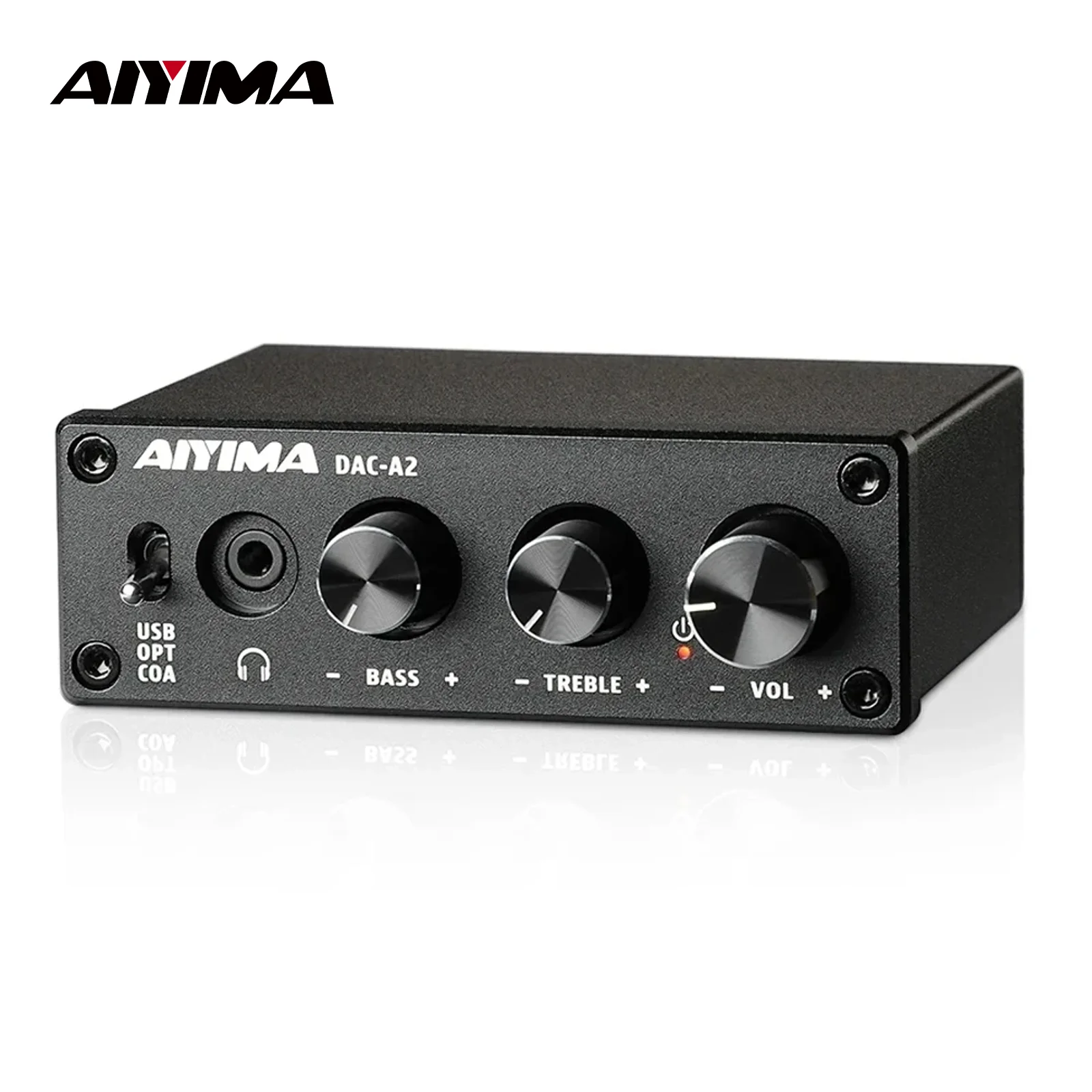 AIYIMA DAC-A2 HiFi Audio Decoder USB Headphone Amplifier Coaxial Optical Output Stereo Gaming DAC For Amplifier Active Speakers