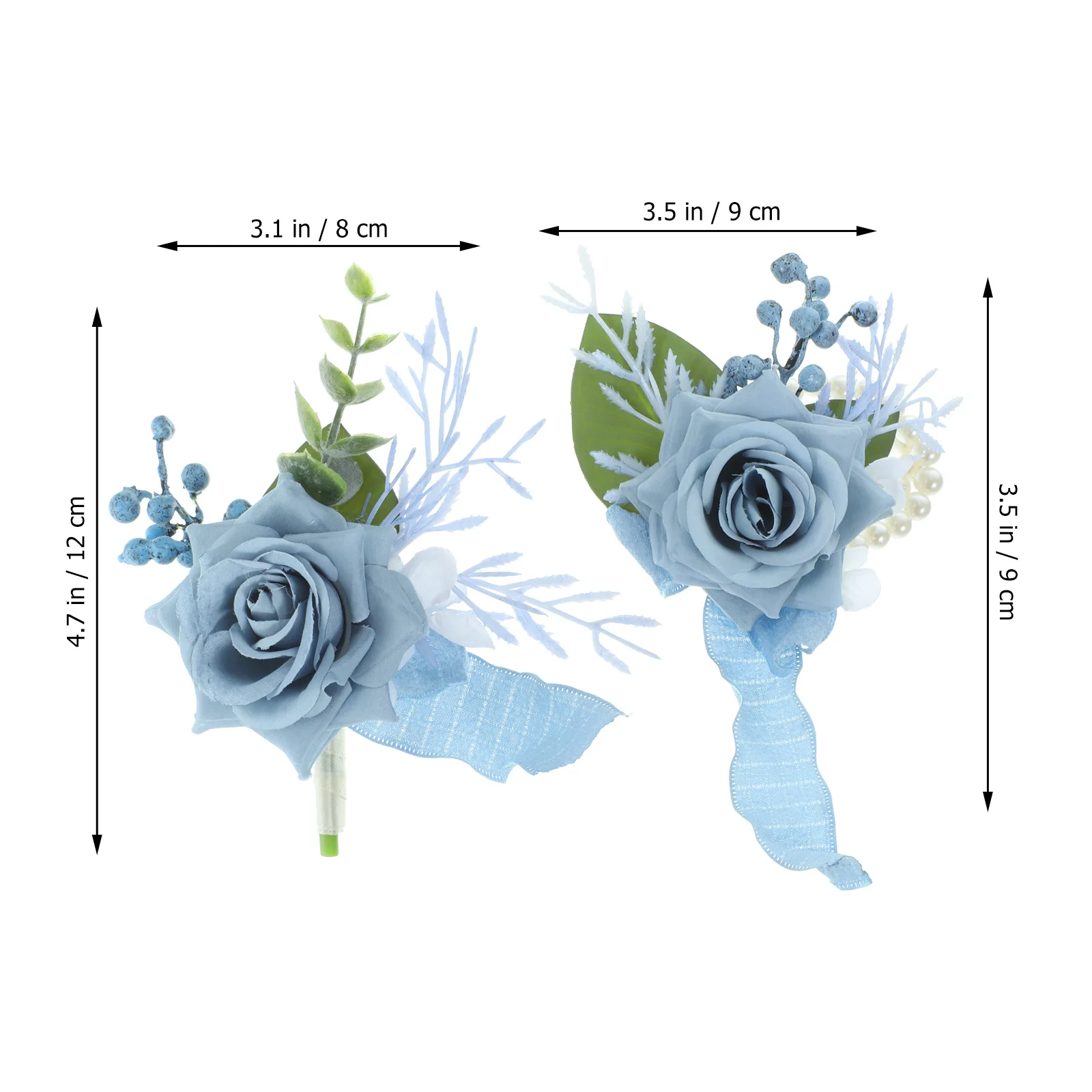 

1Set Artificial Flower Wrist Corsage Bracelet Boutonniere Set Prom Wedding Celebration Bridesmaid Fake Flower Wristband