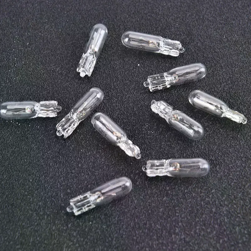 10Pcs Durable Convenient 12V 1.2W T5 Glass Light Bulb Dashboard Instrument Panel Brake Light Bulbs Long Life