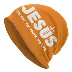 Jesus Christ The Way The Truth The Life Skullies Beanies Caps Winter Warm Knit Hat Adult Religion Christian Faith Bonnet Hats