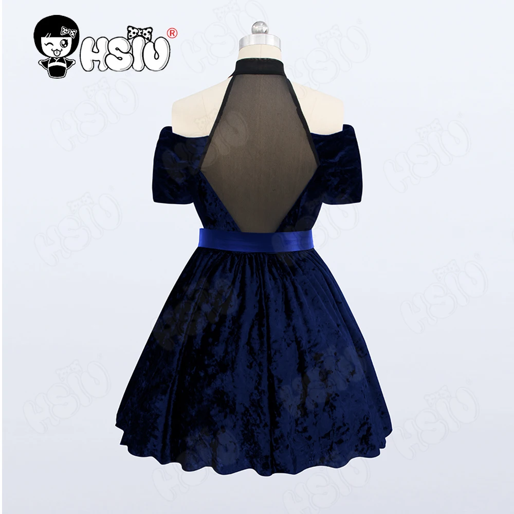 mizi Cosplay Abbigliamento Parrucca HSIU Rosa sfumato blu viola capelli lunghi costume di scena Gonna di velluto Anime alieno costume cosplay di scena