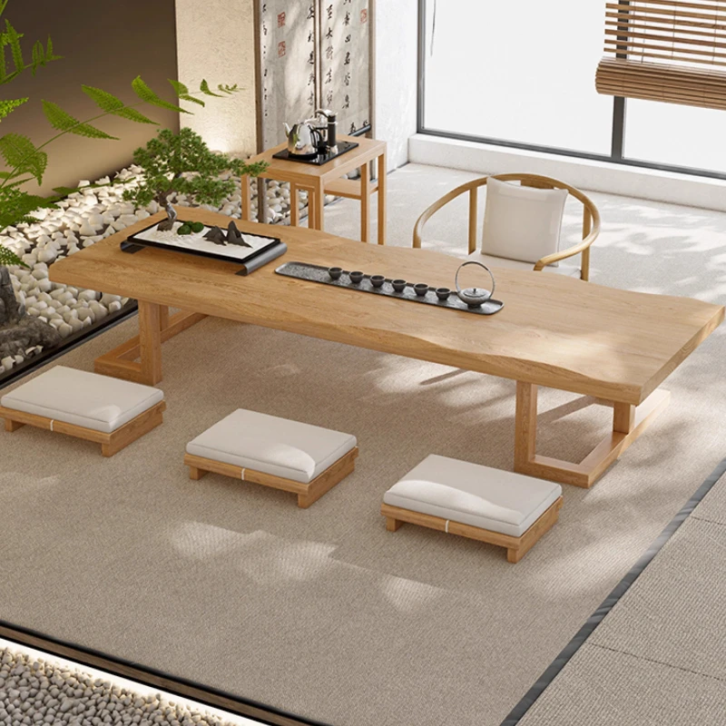 

Solid Wood Tatami Coffee Table High-end Living Room Household Japanese-style Coffee Table Original Wood Furniture Set Mesa JT40C