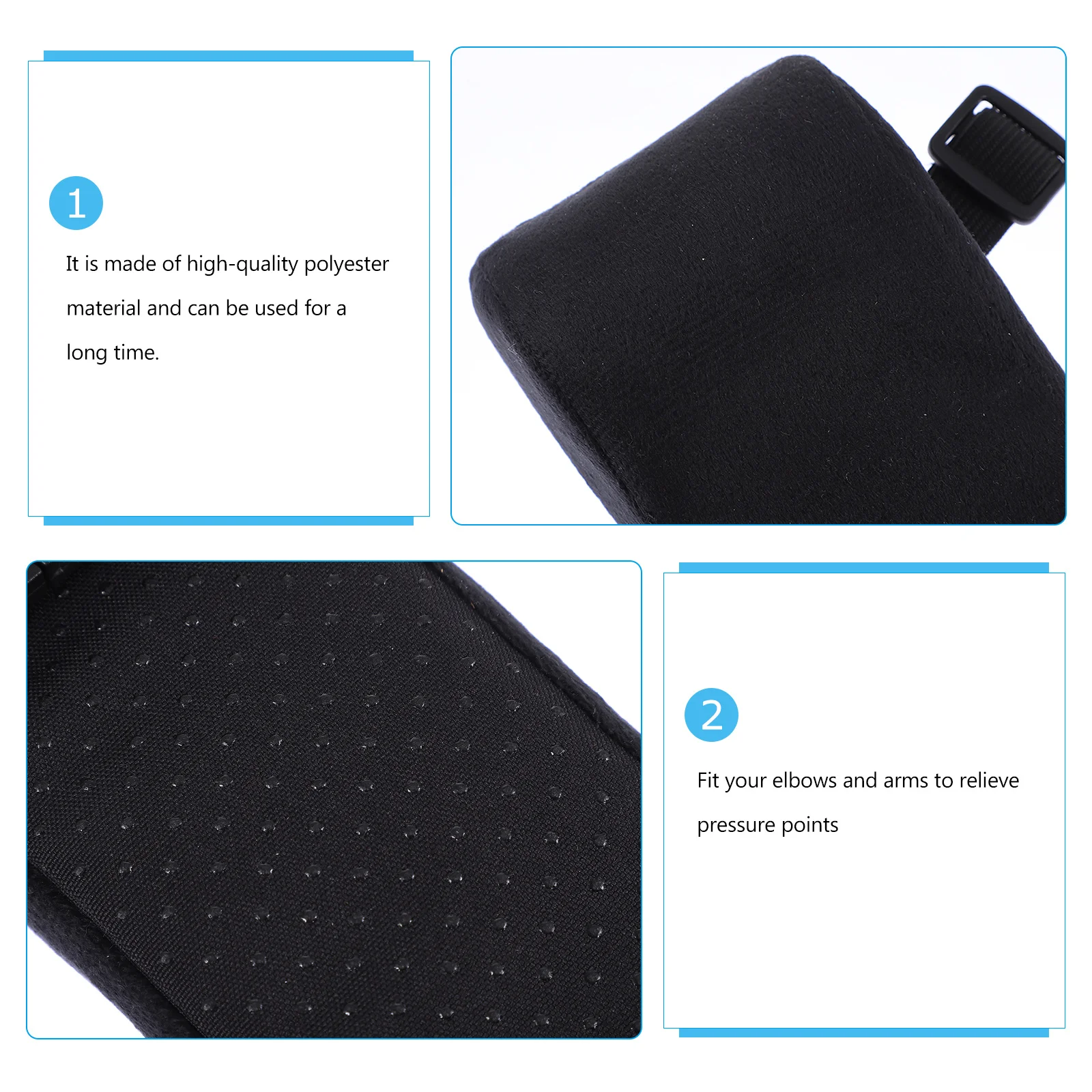 

2Pcs Armrest Pads Chair Elbow Cushion Memory Sponge Supporters Office Gaming Chair Arm Pillow Elbow Relief Cushion Cover