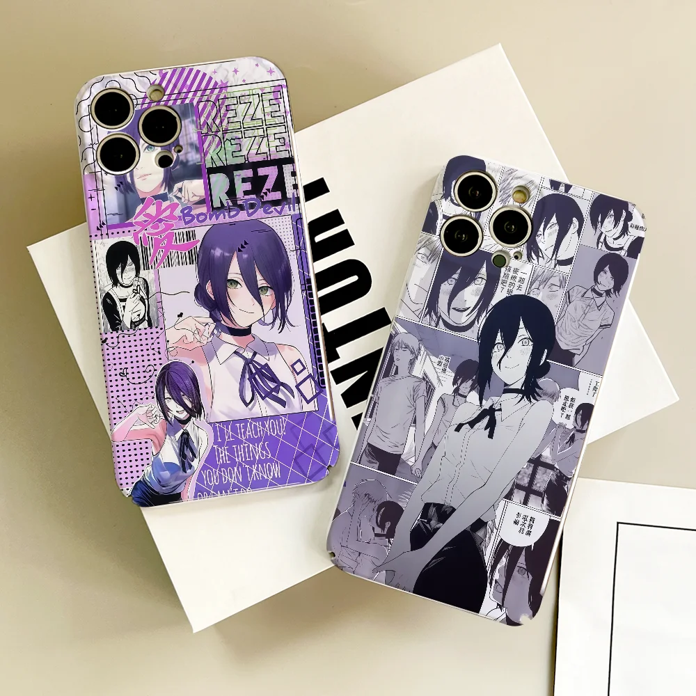 

Reze anime girl chainsaw phone case FUNDA For IPhone 17 16 15 14 13 12 11 Plus Pro Max Mini Back Cover Hard cover Film shell