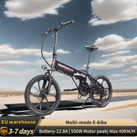 YA20 500W Peak Hybrid E-Bike 48V12.8A 7-Speed Commuter CST 20x1.95 All-Terrain Tires Lockable Suspension Fork & LCD Display