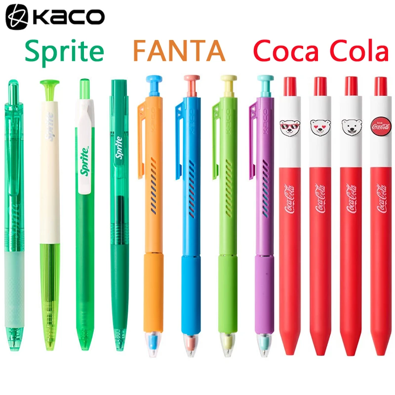 Colección KACO Soda: Bolígrafos de Gel de Edición Limitada Sprite x Fanta x Coca-Cola, Bonito Set de Papelería con Temática de la Cultura Pop para Adolescentes, Alivia el Estrés