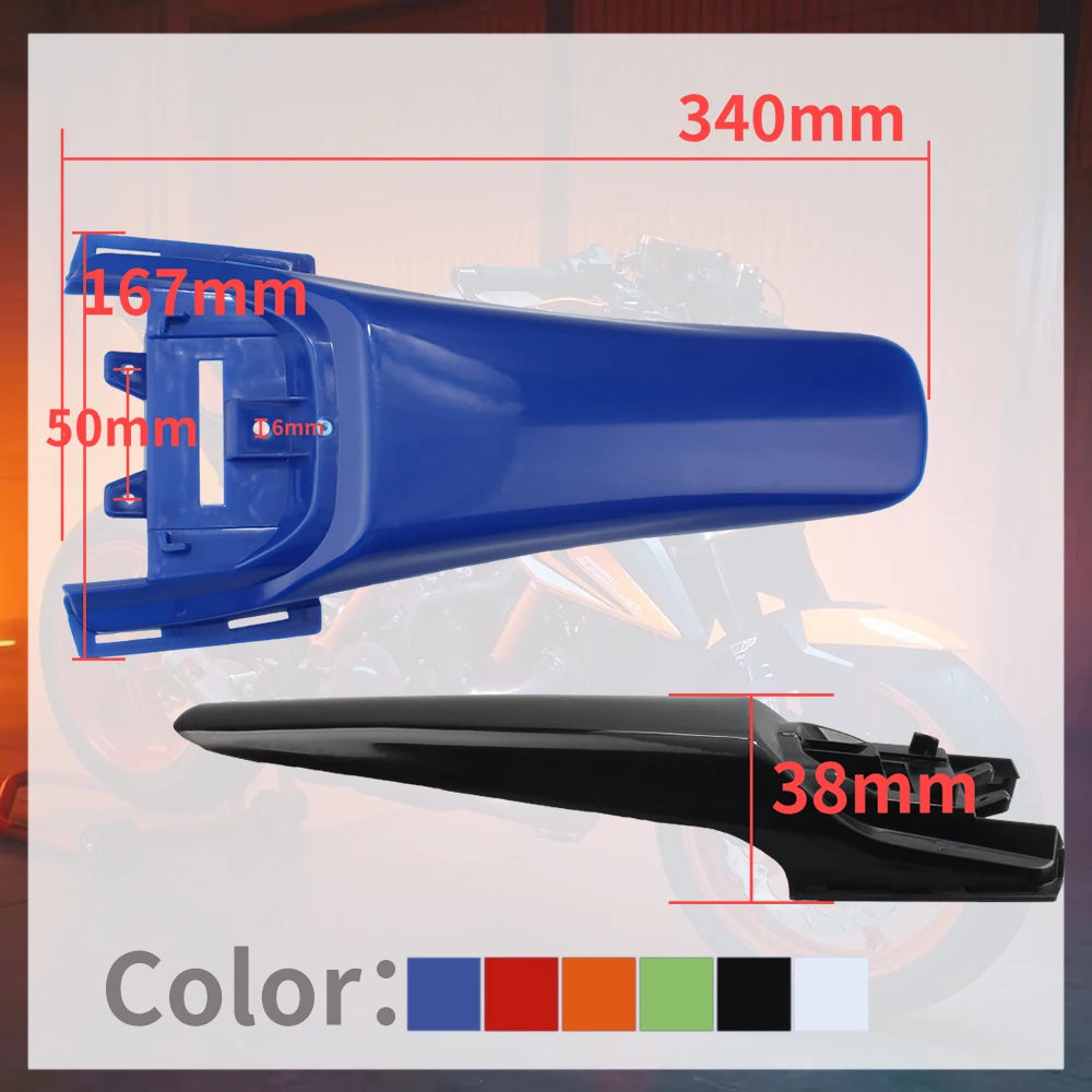 إندورو قطع غيار الدراجات النارية دراجة الطرق غير الممهدة قطعة من نسيج لهوندا XR 50 CRF50 SSR 110 125 50cc واقي الطين موتوكروس العالمي الممتد أطول #2