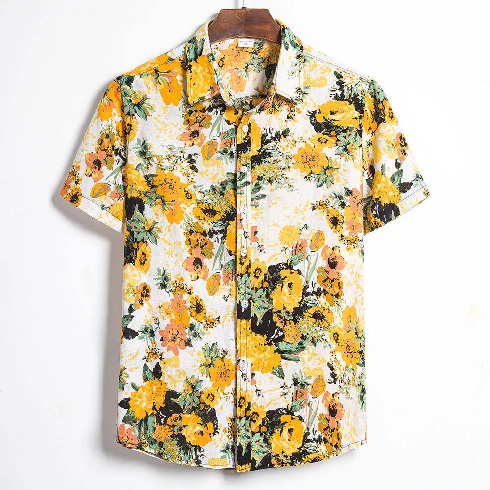 

2022 Men's New Hawaiian Print Short Sleeved Shirt In Spring And Summer