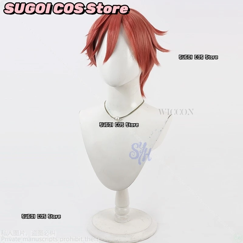 {SUGOI COS} أزياء أنيمي توغين أنكي كوسبلاي كيويا أورانزاكا شعر مستعار أحمر قصير شعر صناعي مقاوم للحرارة لعب الأدوار في الهالوين
