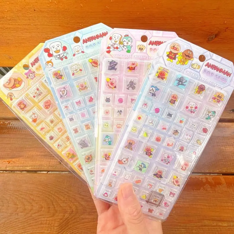 

2Pcs Anpanman Baikinman Toastman Three-Dimensional Square Block Sticker Diy Notebook Pencil Case Phone Case Friend Birthday Gift