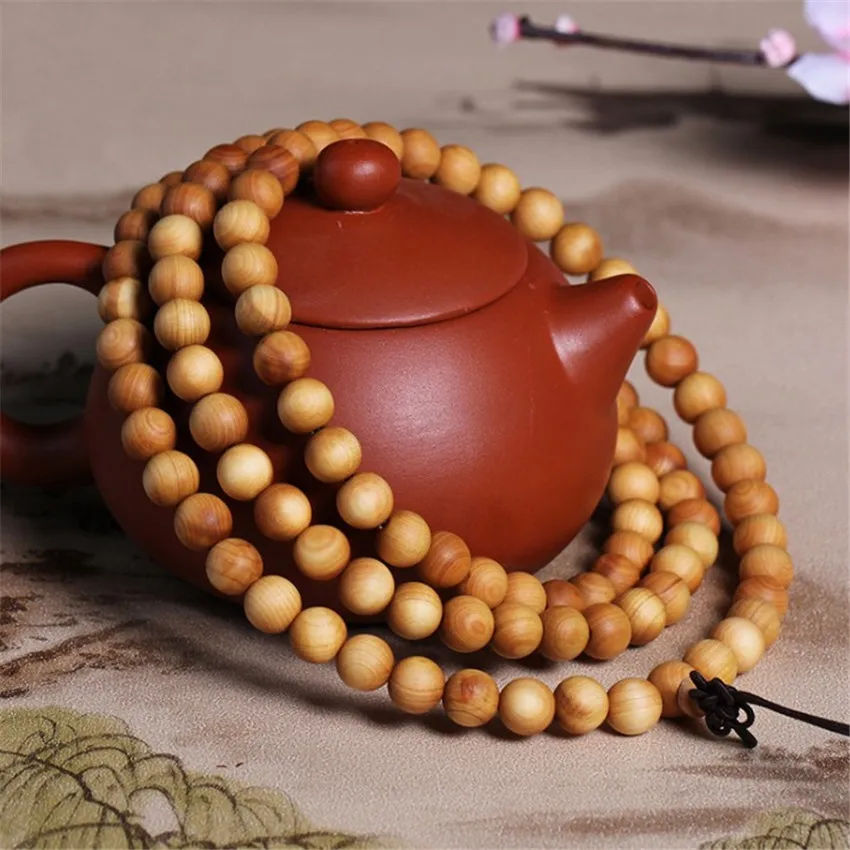 8mm 108 sandalwood Buddha bead bracelet Fragrant Bohemian Party Women Energy Relief Prayer Trendy Wrap Sacred Men