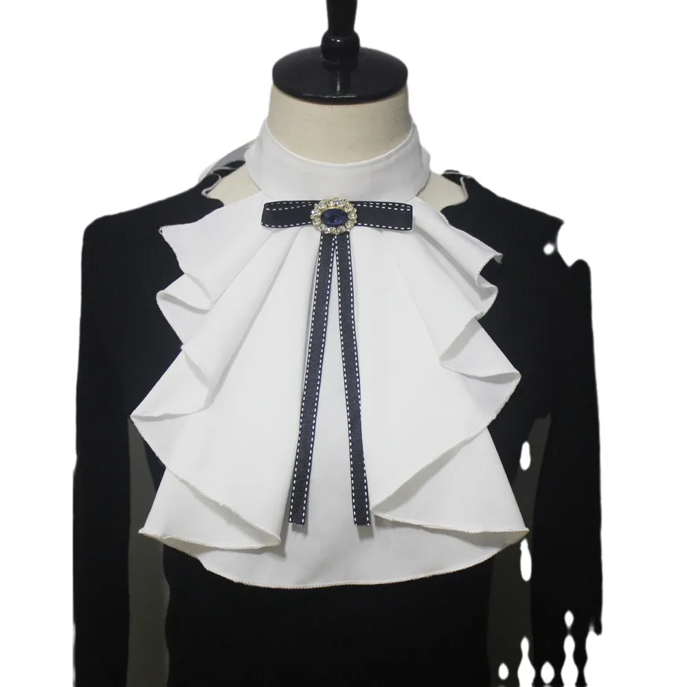 Victoriaanse Ruches Kraag Elegante Lieve Meisjes Blouse Kraag Revers Sjaal Decoratieve Revers Voor Dame Middeleeuwse Cosplay